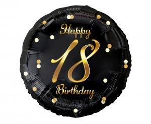 Se Folieballon Glædelig 18 Års Fødselsdag Sort Guldtryk 45cm ❤ Kæmpe udvalg i Godan ❤ Hurtig levering: 1 - 2 Hverdage samt billig fragt - Varenummer: BAR-697771 og barcode / Ean: &